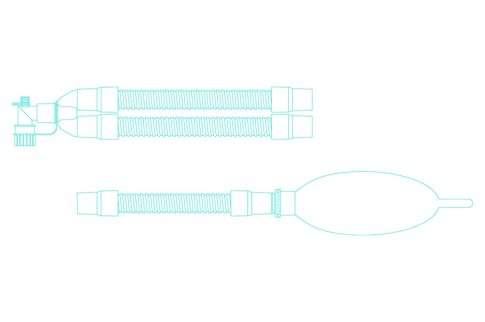 McKesson Anesthesia Breathing Circuit with Medium Mask, Adult